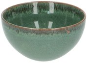Schaal reactieve glazuur, steengoed, groen,Ø 13,5 cm