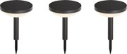 Set van 3 prikspots zwart incl. LED solar IP44 - Dottie