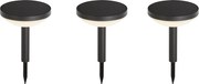 Set van 3 prikspots zwart incl. LED solar IP44 - Solar