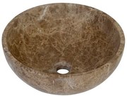 Plieger Round waskom 38x13,6cm marmer bruin