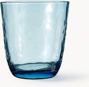 Mondgeblazen waterglazen Hammered, 4-delig