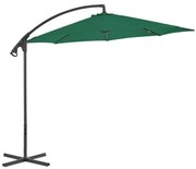 vidaXL Zweefparasol met stalen paal 300 cm groen