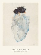 Kunstreproductie Nudity in Blue (Special Edition Nude) - Egon Schiele