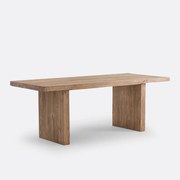 Rechthoekige eettafel, massief grenen, voor 6 tot 8 couverts, MALIO