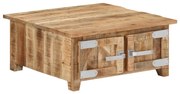 vidaXL Salontafel 67x67x30 cm massief mangohout