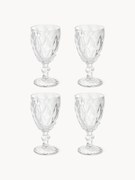 Wijnglazen Colorado met textuurpatroon, 4-delig