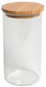 Voorraadpot met bamboe deksel, glas, 1 l