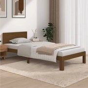 vidaXL Bedframe massief grenenhout honingbruin 90x200 cm