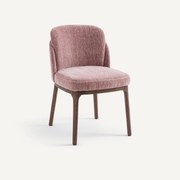 Stoel met poten van notenhout en fluweel, Jabote