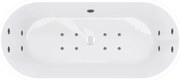 Mueller Monica bubbelbad 178x80cm elektronisch met 8 hydrojets en 8 aerojets RVS