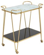 Kare Design West Coast Gouden Serveertrolley - 60 X 37cm.