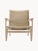 Loungefauteuil CH25 met handgevlochten zitvlak en rugleuning