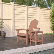 vidaXL Tuinstoel Adirondack met tafel HDPE bruin