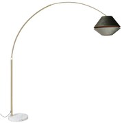 Booglamp messing met wit met dubbele velours kap groen - XXL Klassiek / Antiek, Modern E27 rond Binnenverlichting Lamp