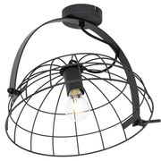 Industriële plafondlamp zwart 35 cm verstelbaar - Hanze Industriele / Industrie / Industrial E27 rond Binnenverlichting Lamp