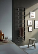 Instamat Emma design handdoekradiator 159.2x50cm zwart mat 455W