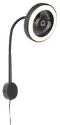 Wandventilator zwart incl. LED 2700K - Dores Modern rond Binnenverlichting Lamp