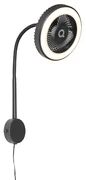 Wandventilator zwart incl. LED 2700K - Dores Modern rond Binnenverlichting Lamp