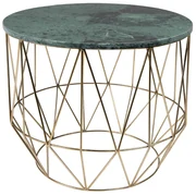 Dutchbone Boss Ronde Groen Marmeren Bijzettafel - 51 X 51cm.