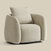 Ronde Fauteuil Beige Stof