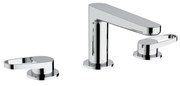 Crosswater Lazo Wastafelkraan - 3-Gats - opbouw - chroom LA135DNC