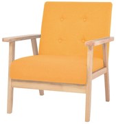 vidaXL Fauteuil stof geel