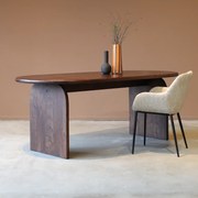 Japandi Eettafel Ronde Hoeken 200 Cm - 200 X 100cm.