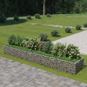 vidaXL Gabion plantenbak verhoogd 450x90x50 cm gegalvaniseerd staal