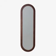 Ovale Wandspiegel 50x165 Cm In Eikenhout Munar Donker Hout - Sklum