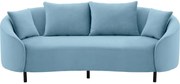 Goossens Bank Ragnar blauw, stof, 2,5-zits, modern design