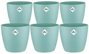 6x Pot Elho Brussels round groen