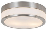 Buitenlamp Moderne plafondlamp staal 28 cm IP44 - Flavi Modern E27 IP44 Buitenverlichting rond Lamp