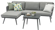 Ascona chaise longue loungeset 3 delig rope
