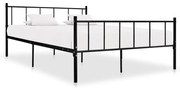 vidaXL Bedframe metaal zwart 180x200 cm