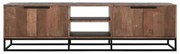 DTP Home Cosmo Groot Tv-meubel Zwart Teak - 205x40x55cm.