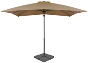 vidaXL Parasol met draagbare voet taupe