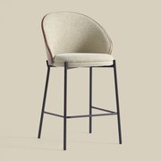 Barkruk Met Walnoot Rugleuning