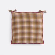 Stoelkussen, geruit katoen, NINON