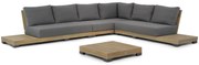 Loungeset 6 personen Teak Old teak greywash Lifestyle Garden Furniture Hilton