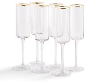 Set van 6 champagneglazen, Coblice