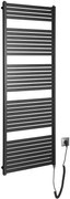 Sapho Tondi elektrische radiator zwart mat 60x169cm 800W