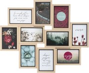 Atmosphera taupe Fotocollage Frame voor 10 foto's van 10x15 cm - MDF en Glas