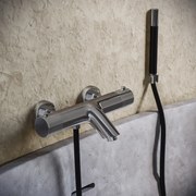 Saniclear Talpa Curved Pro thermostatische opbouw badkraan met handdouche chroom