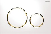 Geberit Sigma 20 bedieningspaneel glans wit/goud voor Sigma reservoirs 8cm (UP720) en 12cm (UP320)