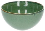 Schaal reactieve glazuur, steengoed, groen,Ø 18 cm