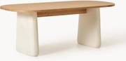 Ovale eettafel Dune van eikenhout, in verschillende formaten
