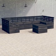 vidaXL 7-delige Loungeset pallet massief grenenhout donkergrijs