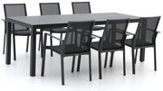 Diningset Bernstein  | 6 personen aluminium | Tuinset stapelbaar | 7-delig | Kees Smit Tuinmeubelen