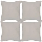 vidaXL Kussenhoezen katoen 80 x 80 cm beige 4 stuks