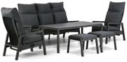 Stoel en Bank Loungeset 7 personen Aluminium Grijs Lifestyle Garden Furniture Venice